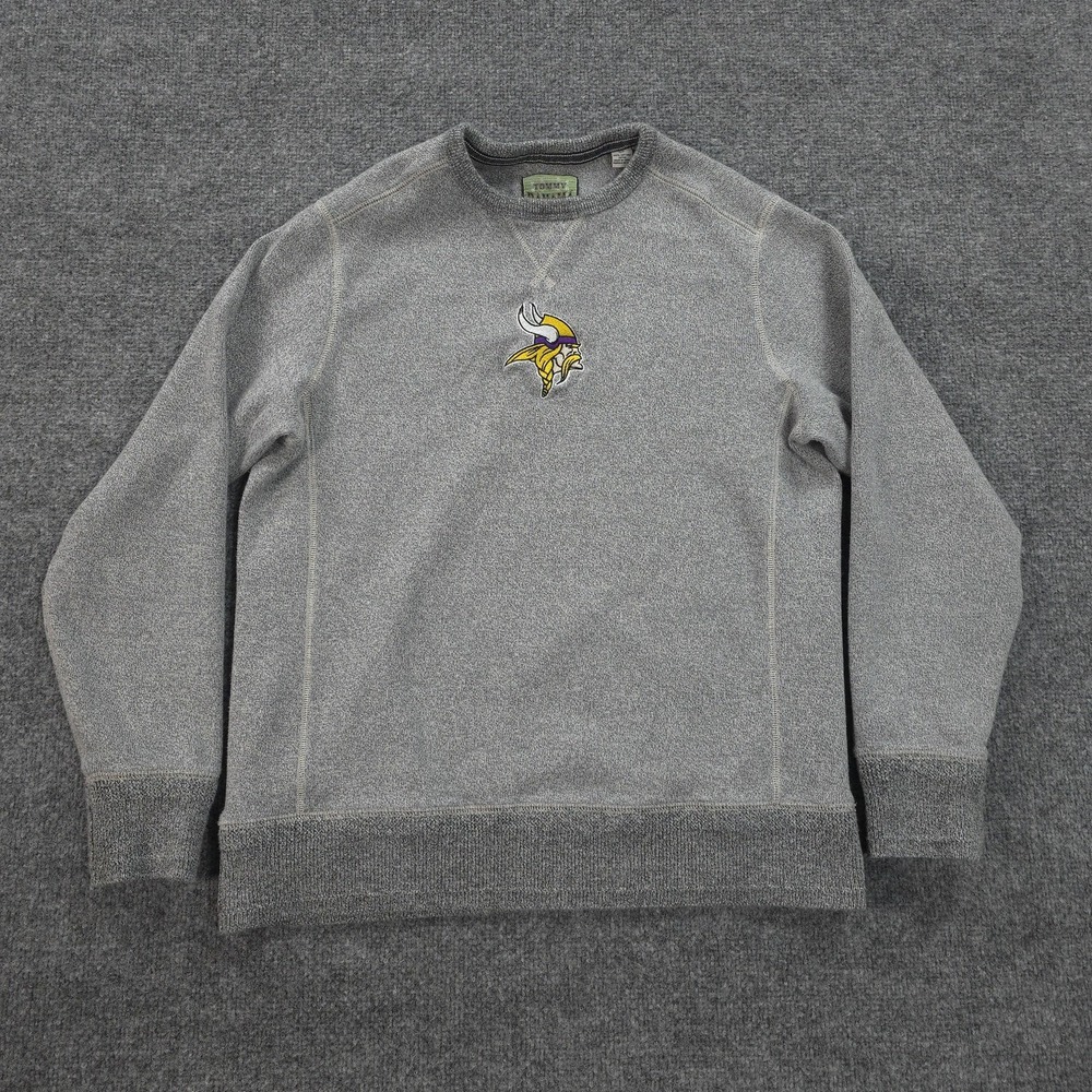 Minnesota‎ Vikings Sweatshirt Mens Small Gray NFL Football Tommy Bahama Crewneck